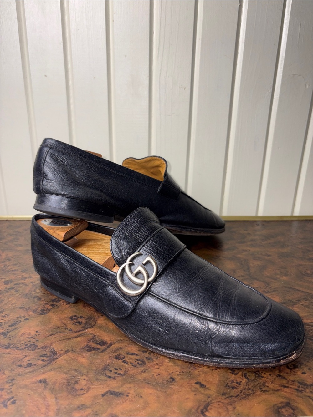 Gucci Mens Double G Logo Loafers size 8 | US 8.5